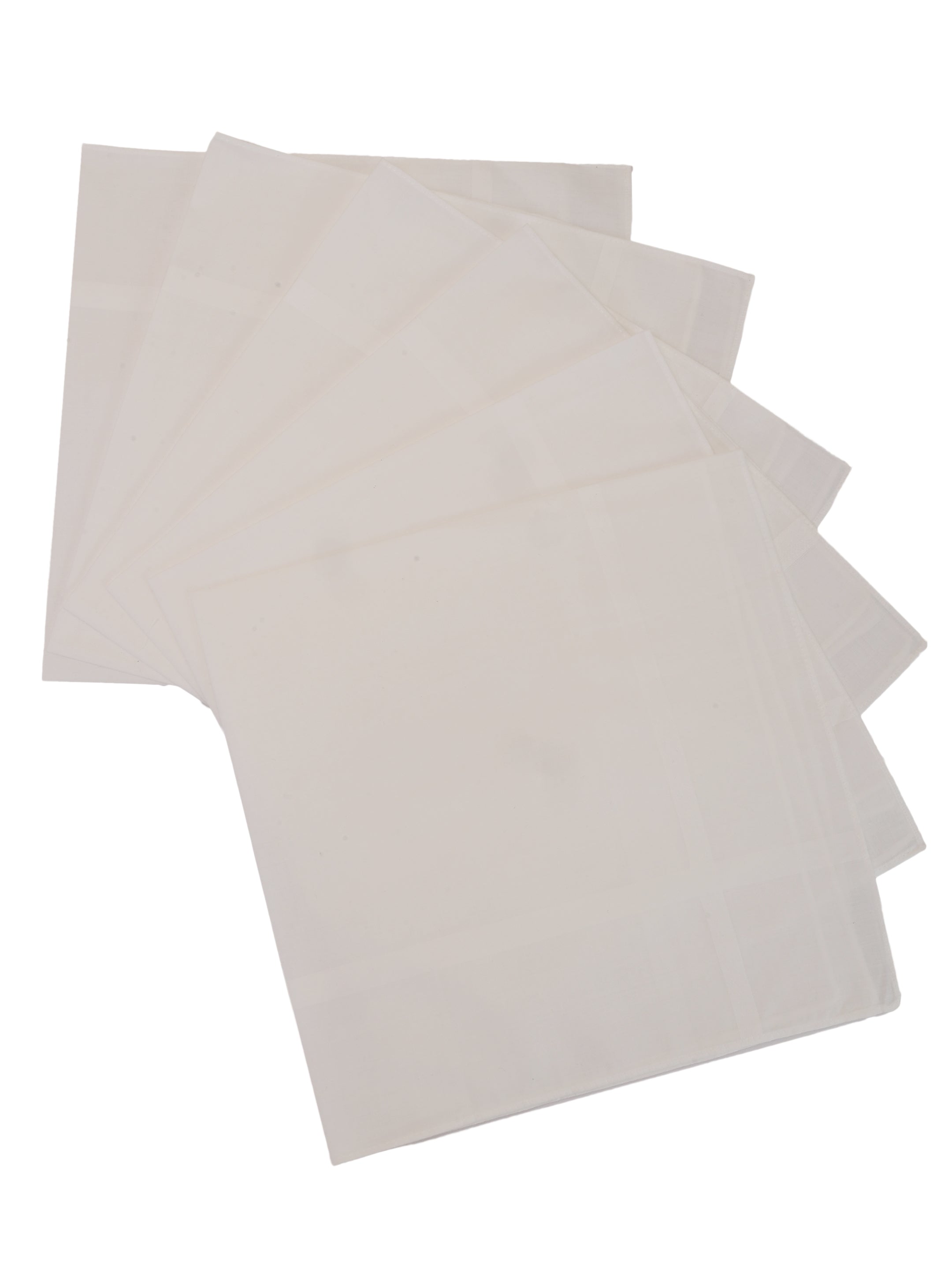 Alvaro Castagnino Men Pack Of 6 White Pure Cotton Handkerchief