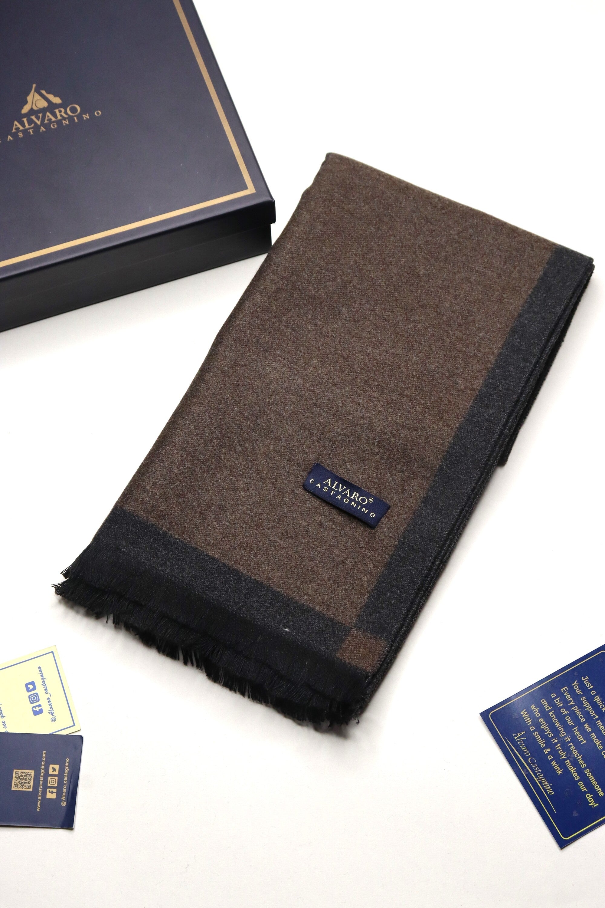 Brown & Black Solid Winter Muffler