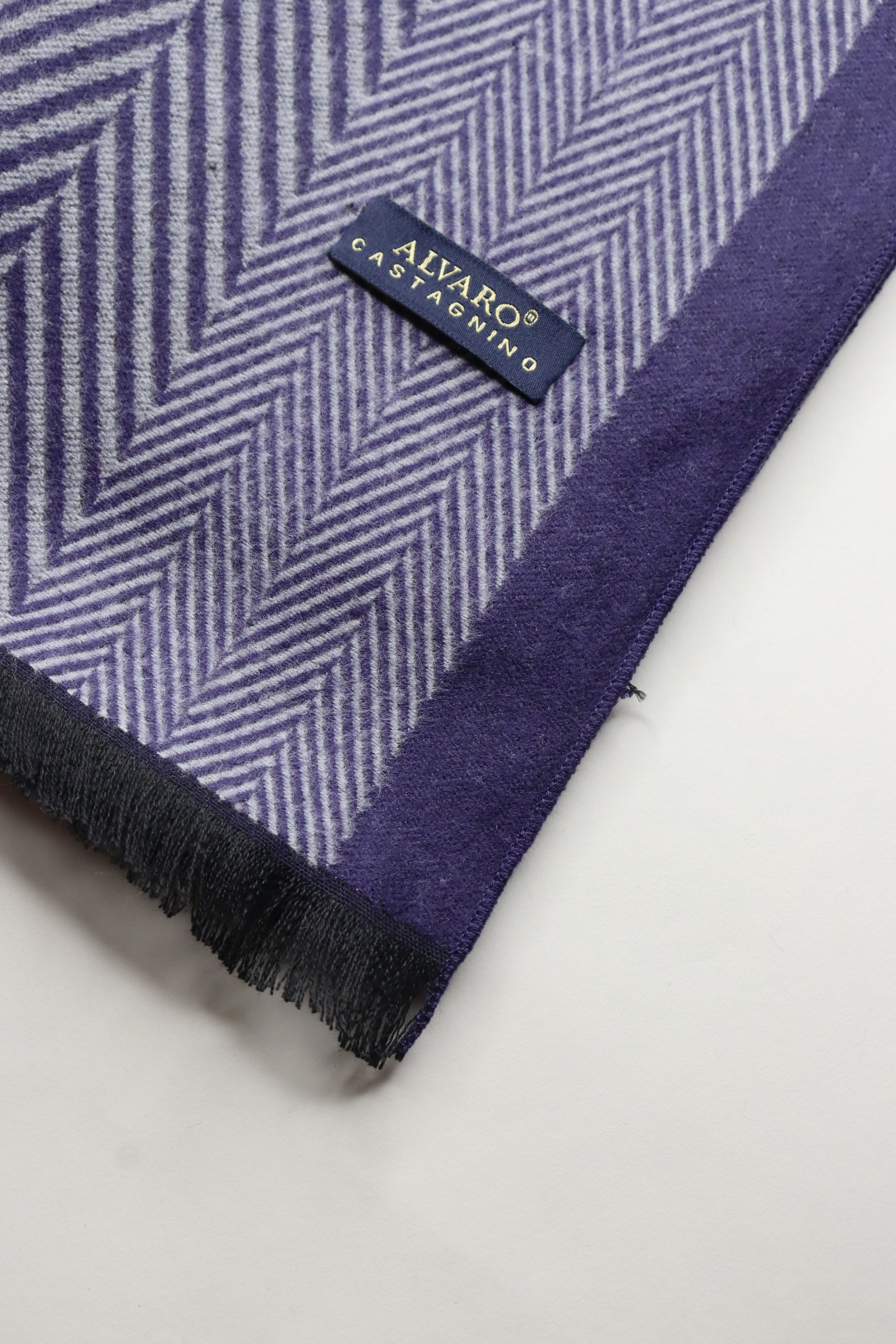 Navy Blue Textured Winter Muffler