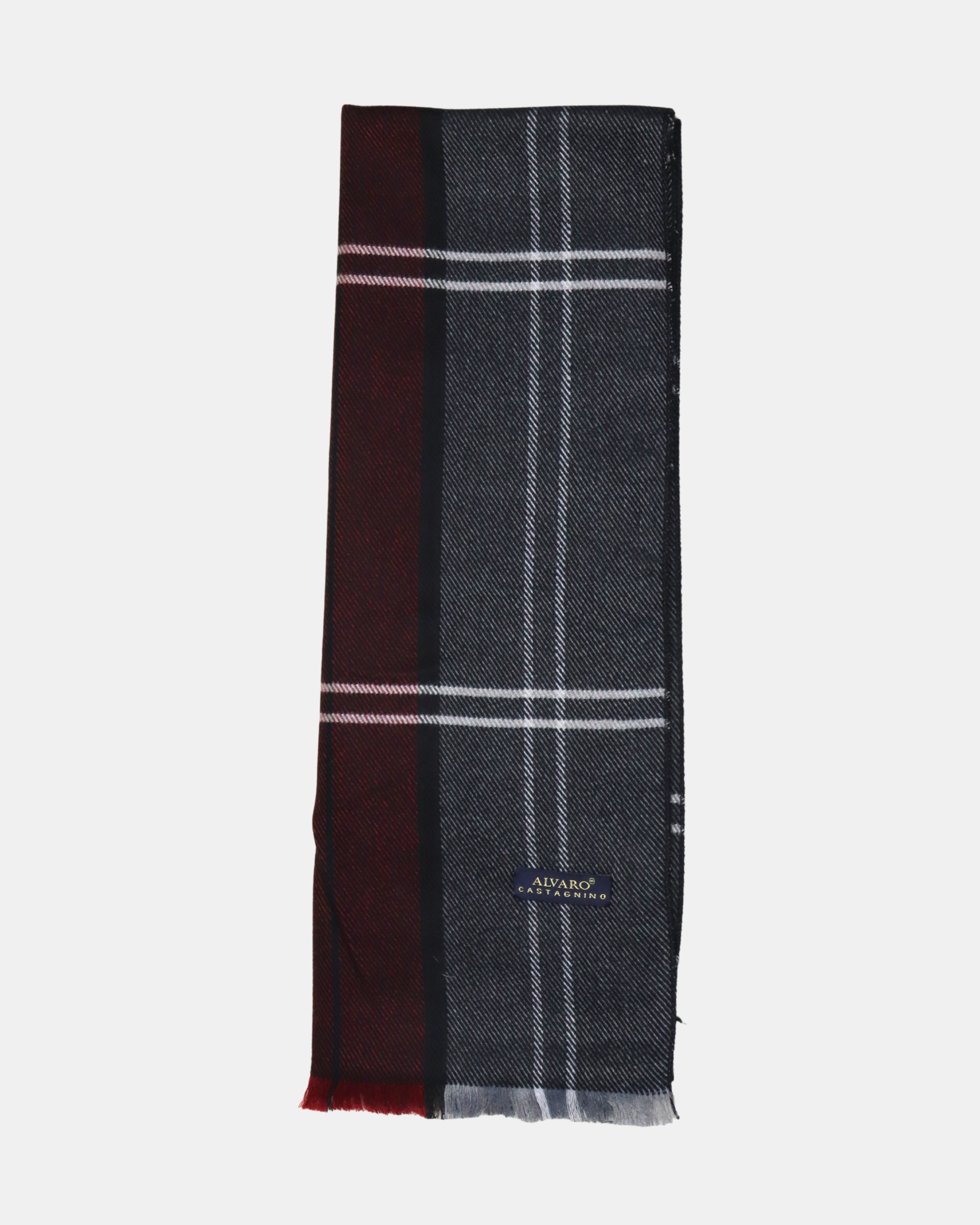 Maroon & Black Checked Muffler
