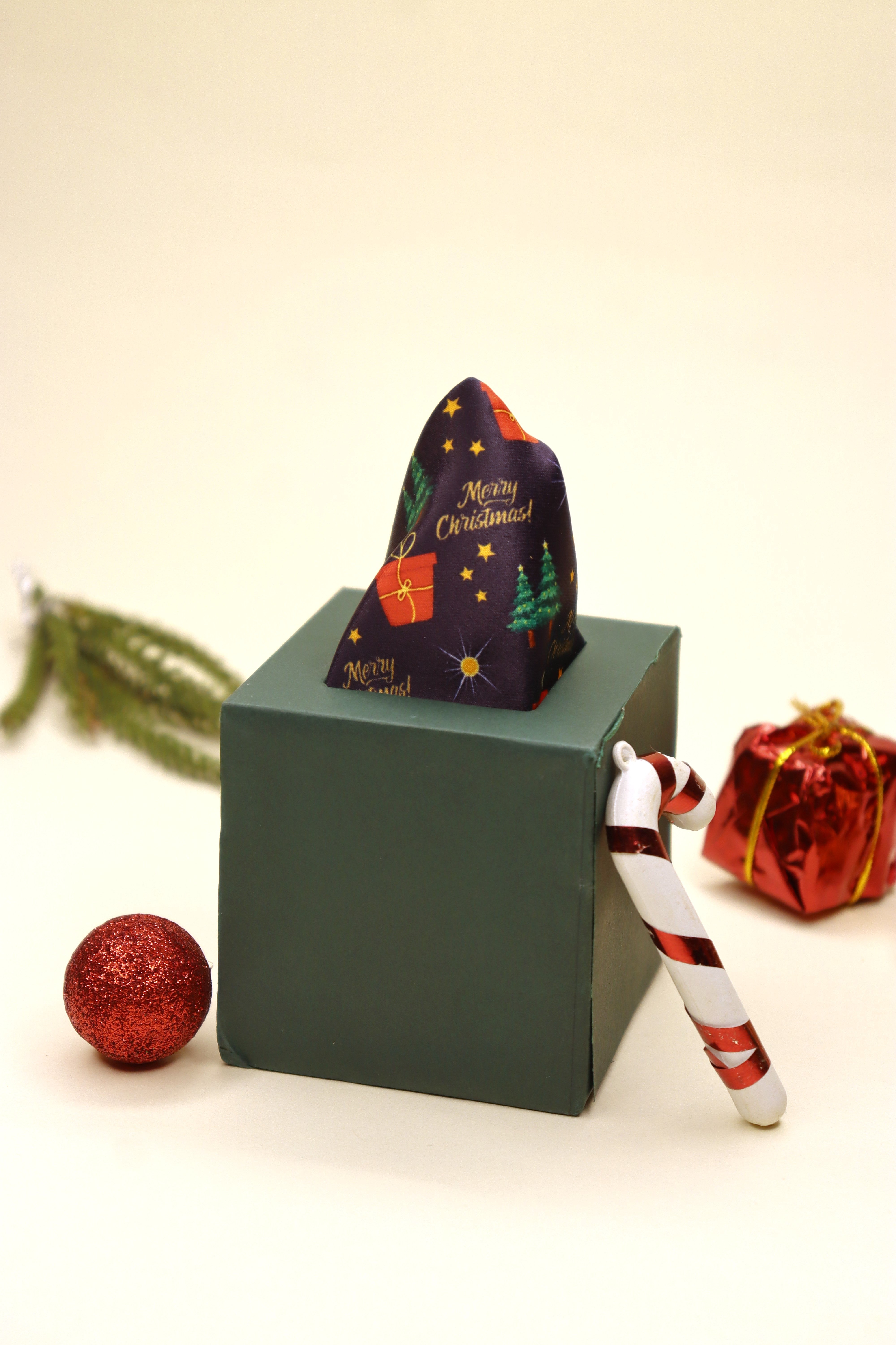 Christmas Midnight Blue Pocket Square