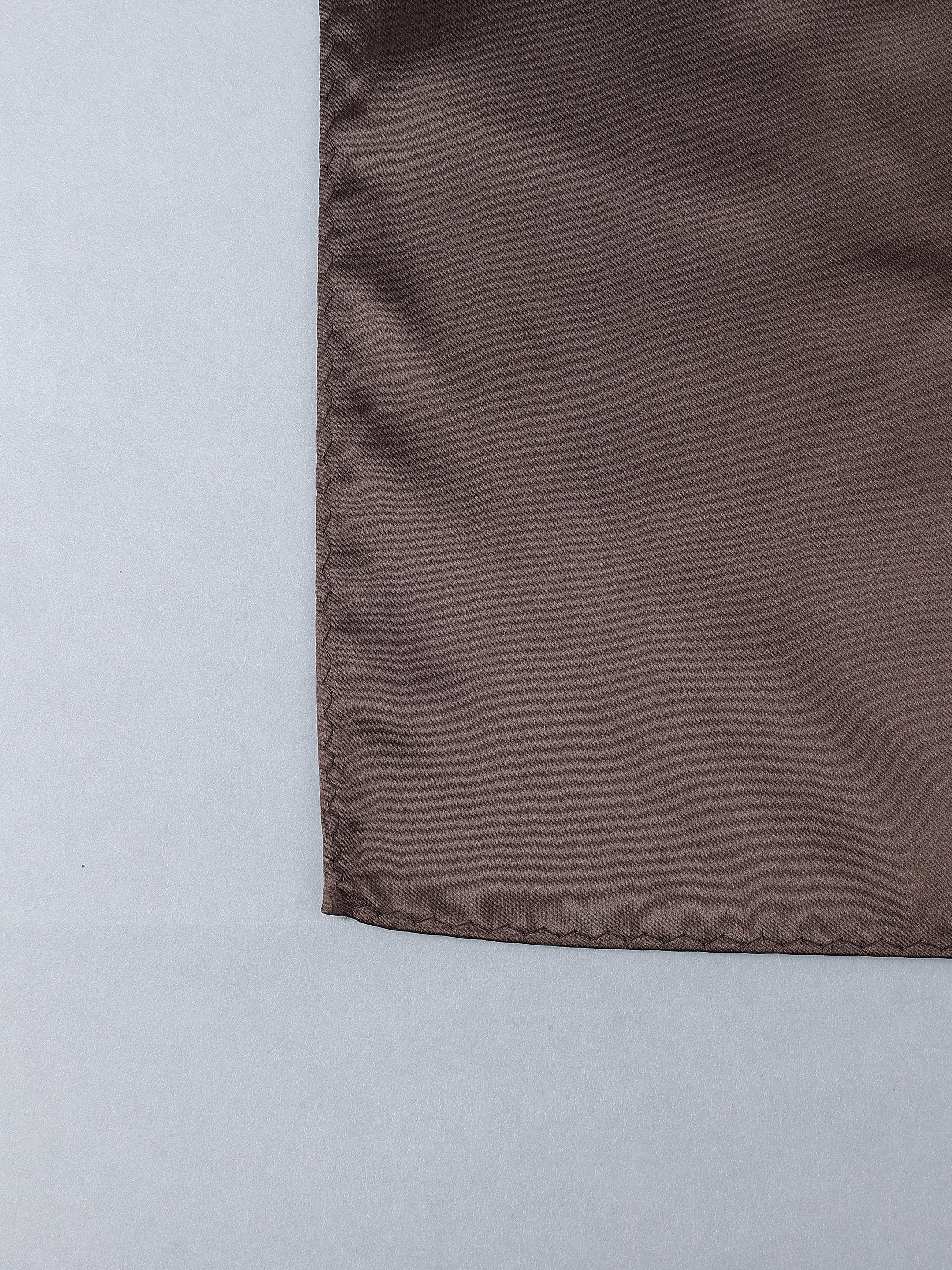 Dark Brown Solid Pocket Square