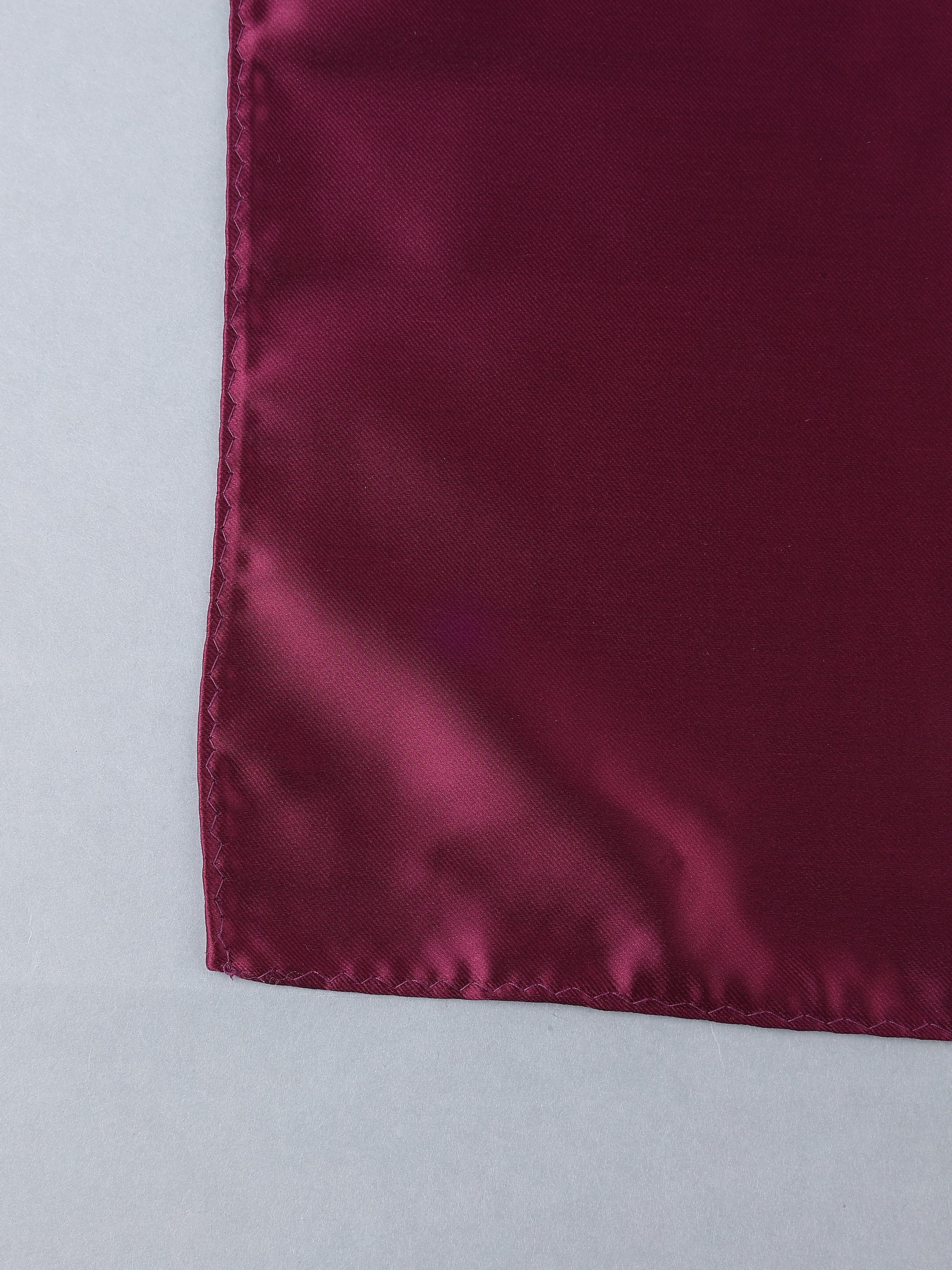 Burgundy Solid Pocket Square
