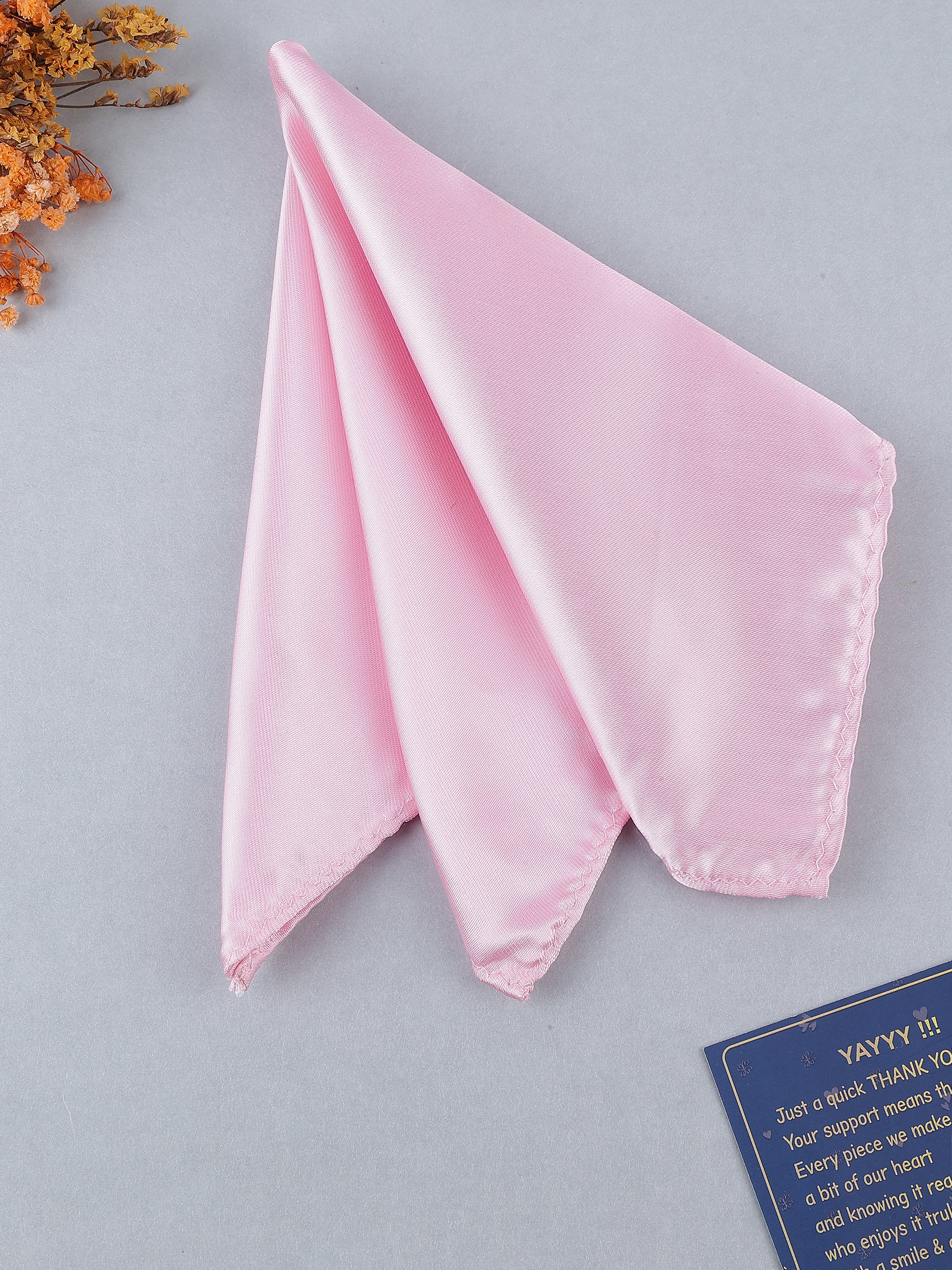 Baby Pink Solid Pocket Square