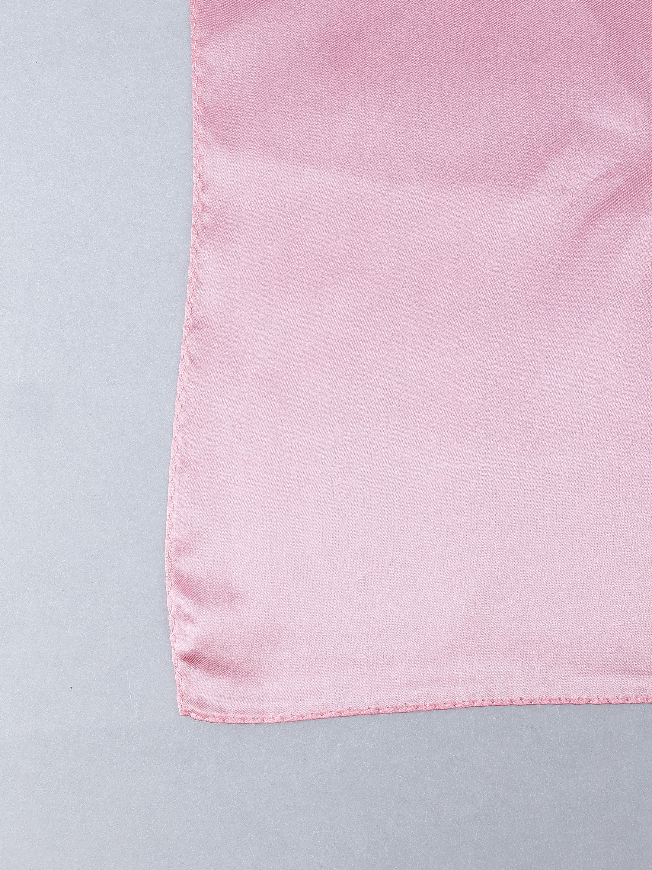 Pink Solid Silk Pocket Square