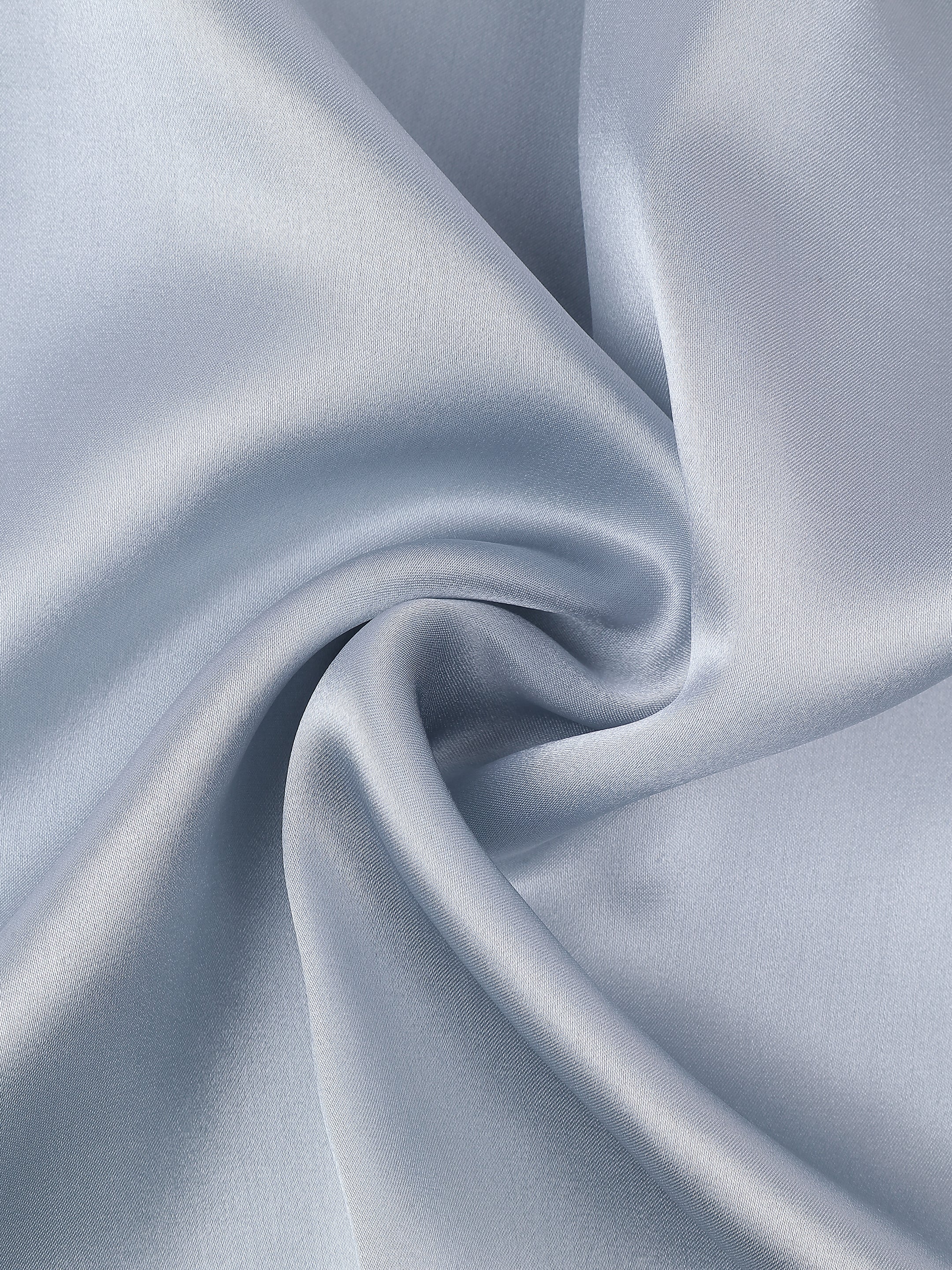 Silver Solid Silk Pocket Square