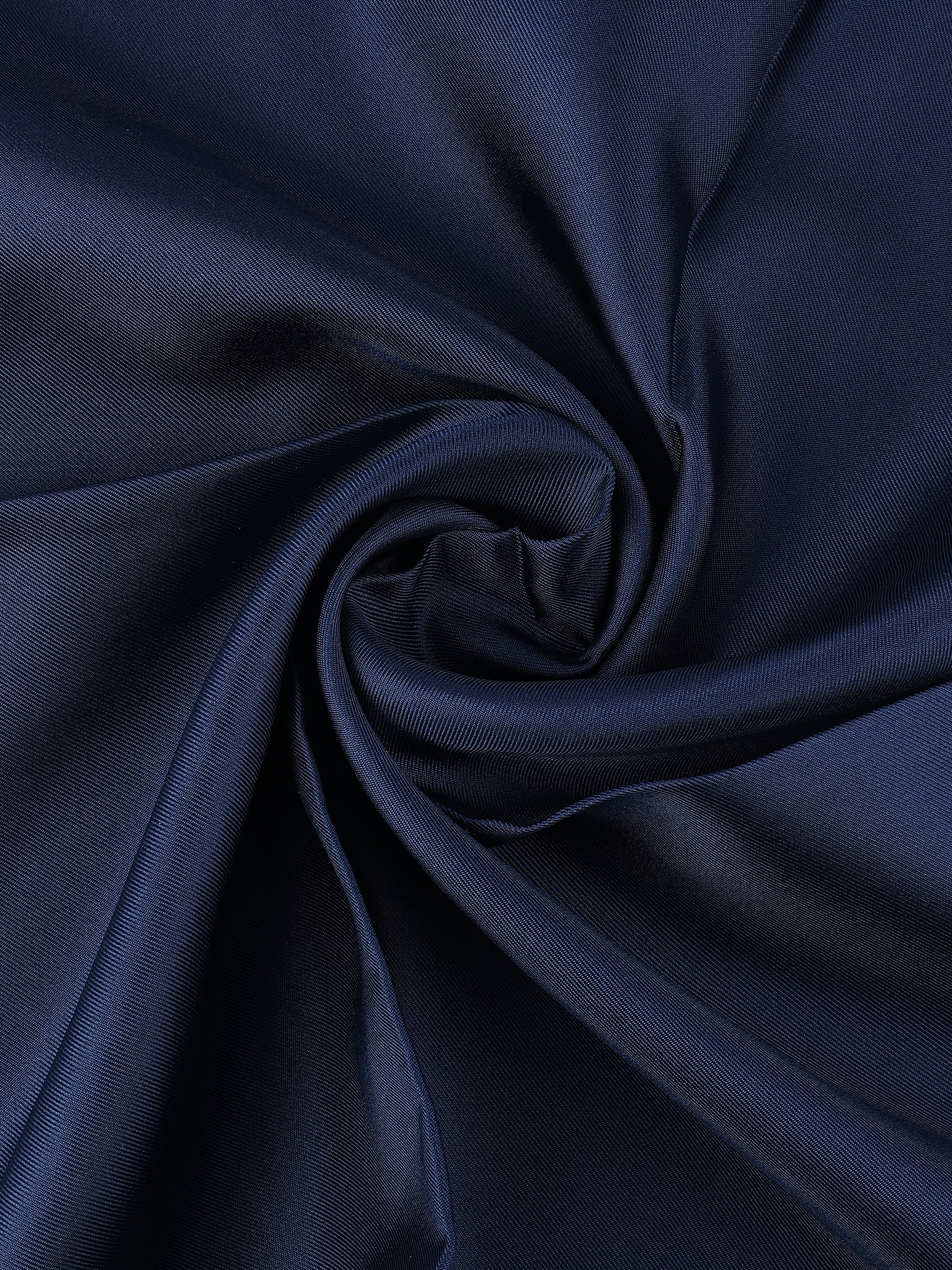 Navy Solid Silk Pocket Square