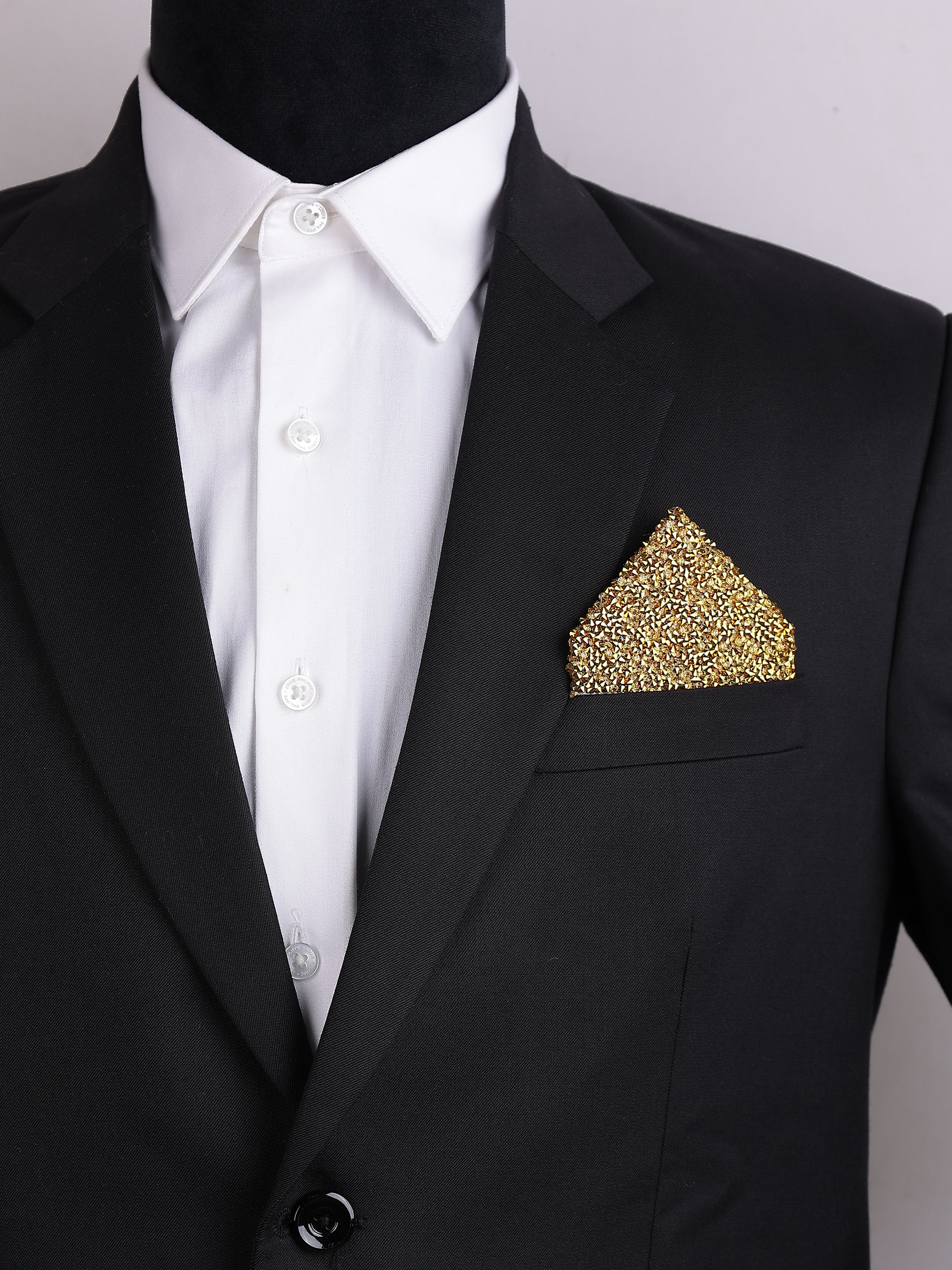 Black & Gold Envelope Clutch Pocket Square