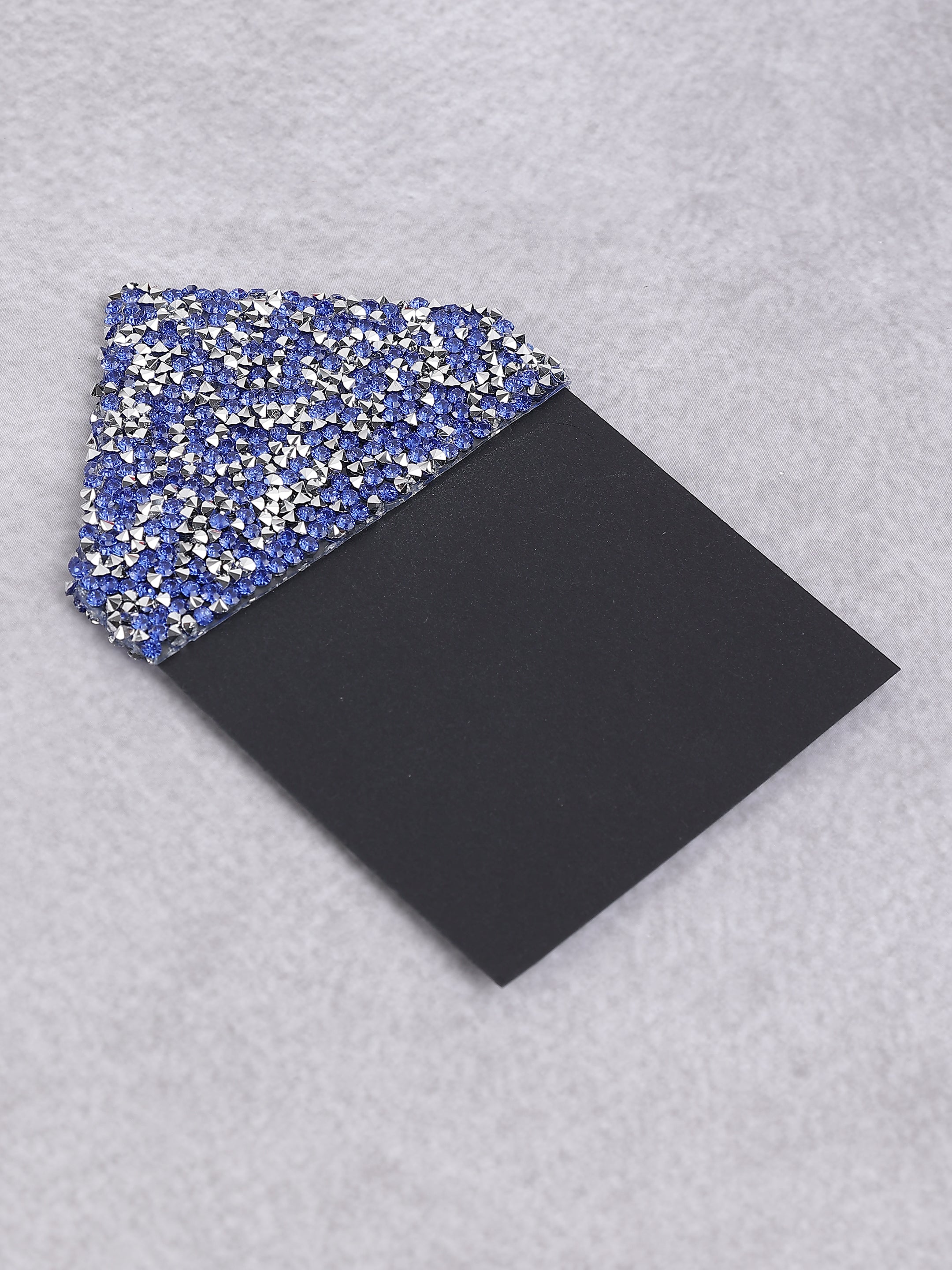 Black & Blue Crystal Envelope Pocket Square