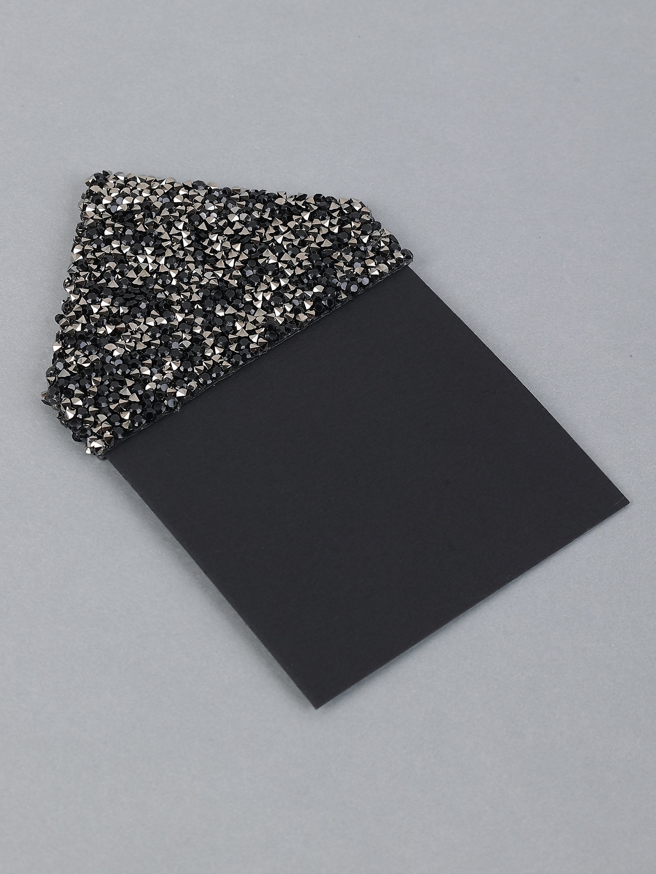 Black & Gunmetal Envelope Pocket Square