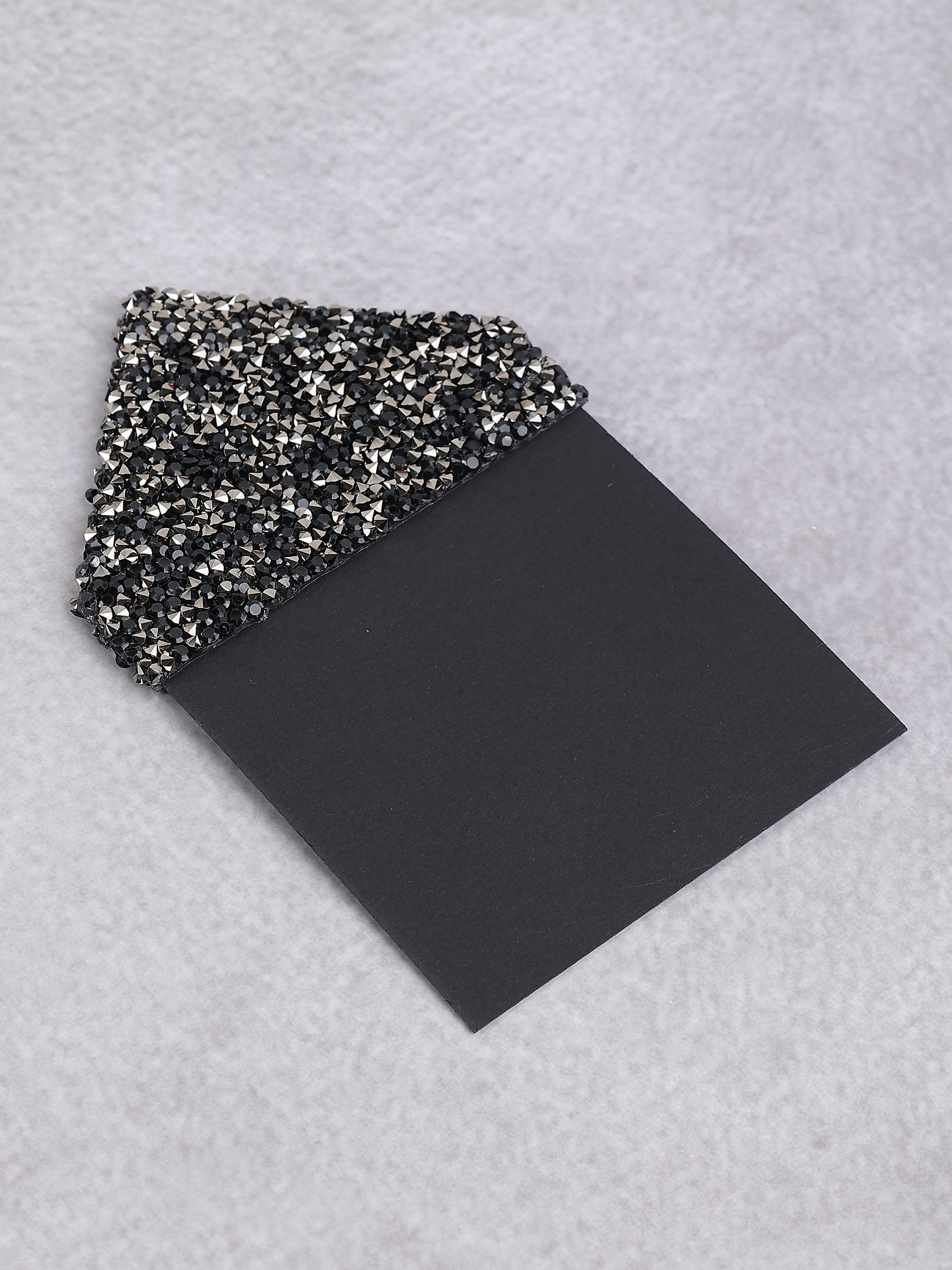 Black & Gunmetal Envelope Pocket Square