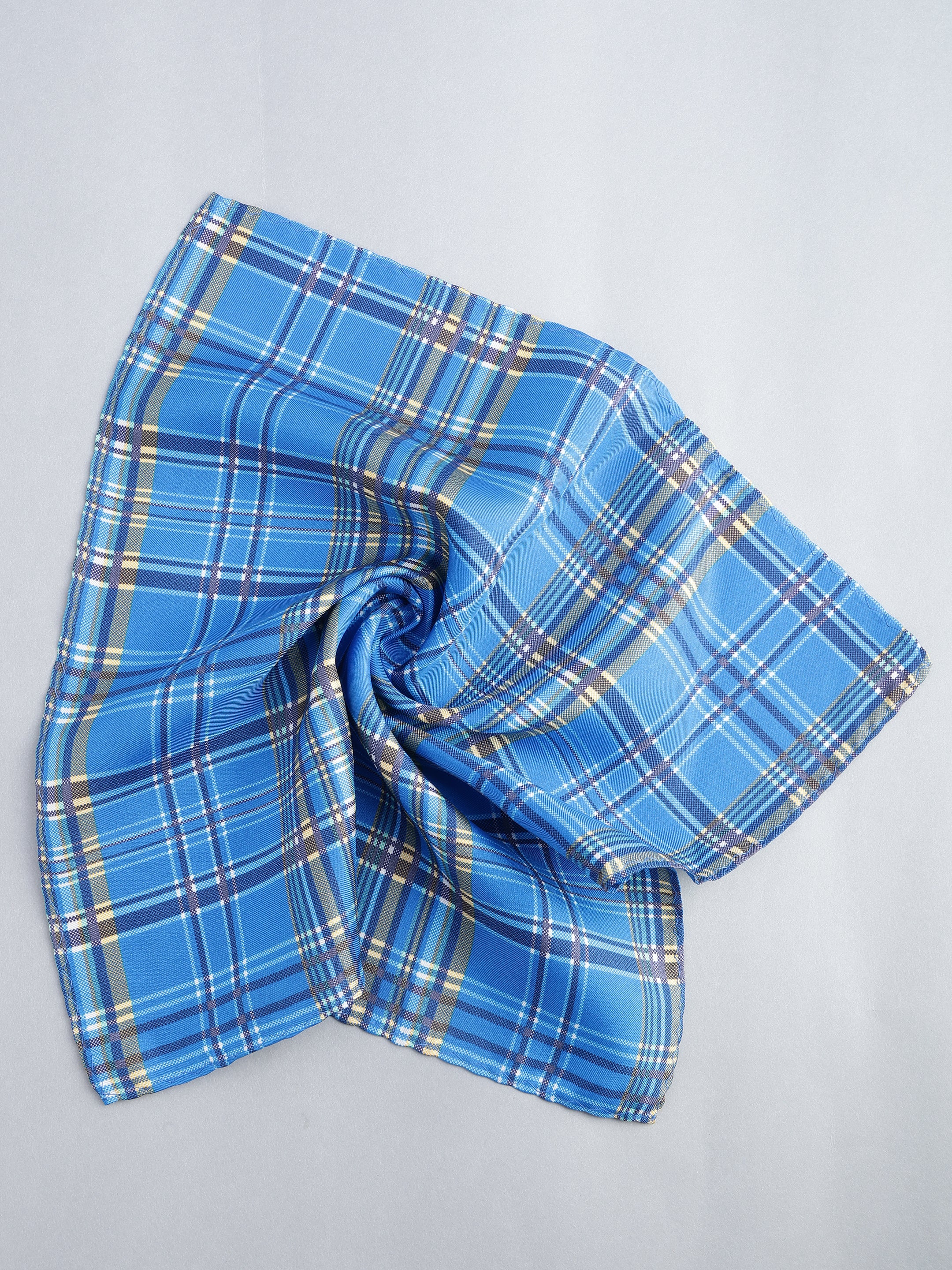 Azure Blue Silk Pocket Square