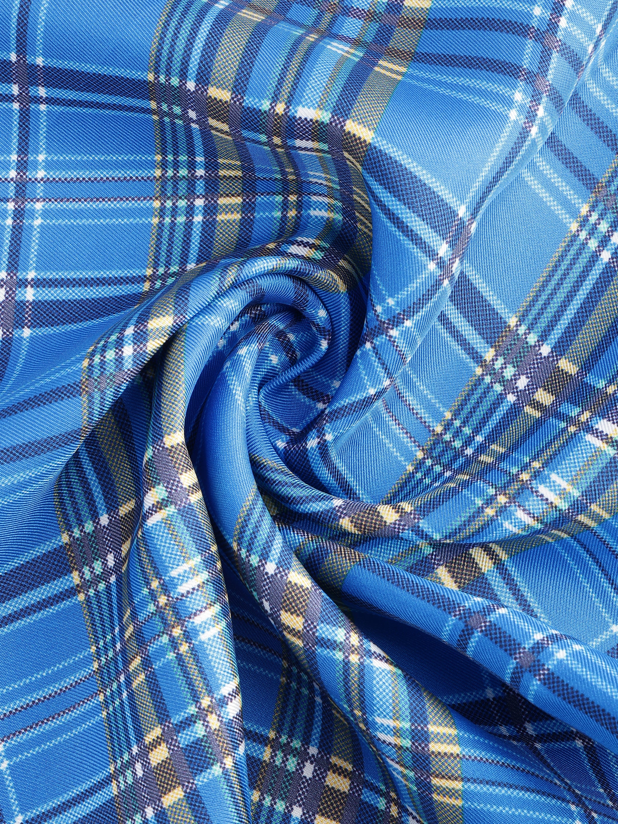 Azure Blue Silk Pocket Square