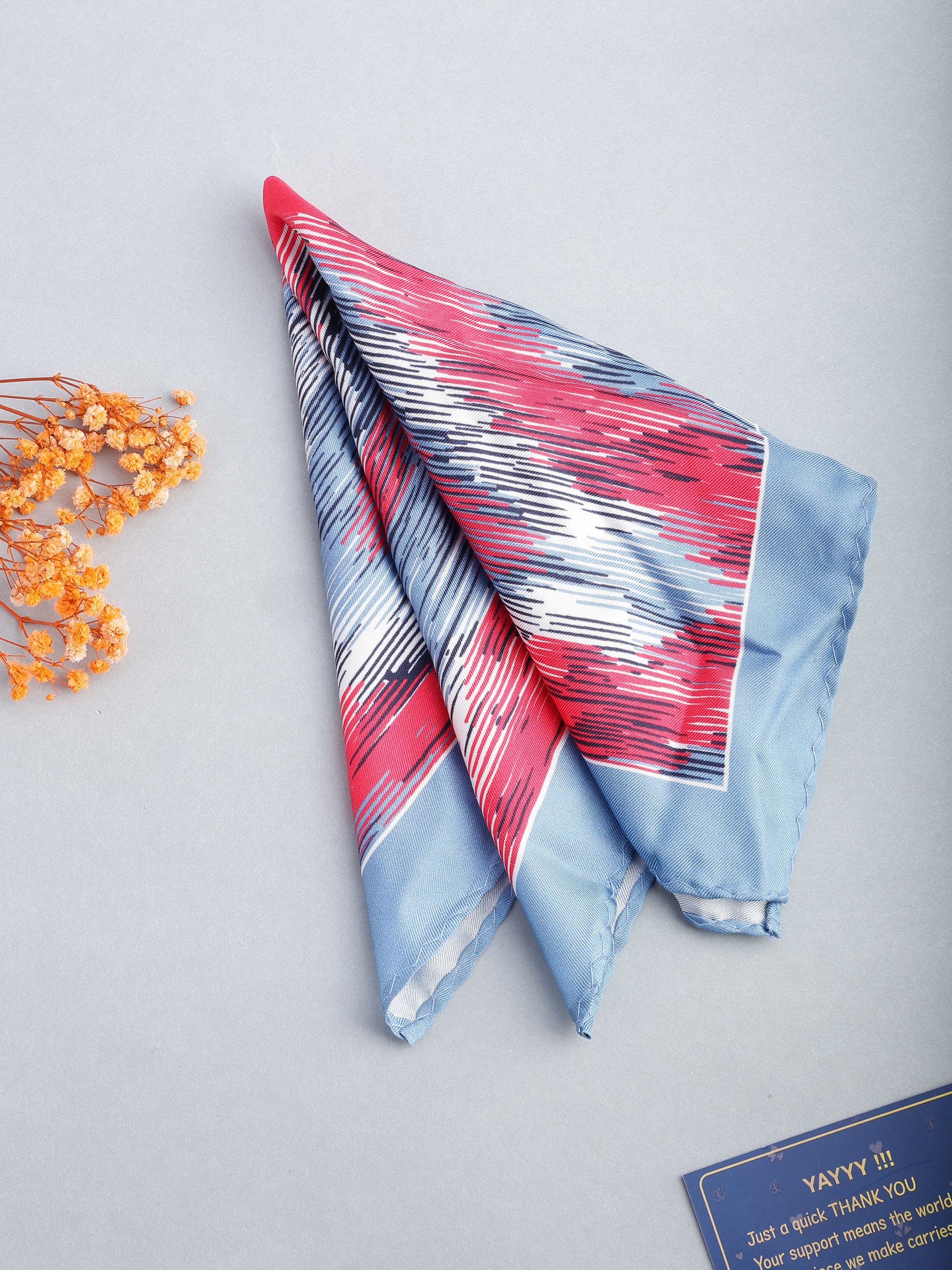 Abstract Glitch Print Silk Pocket Square