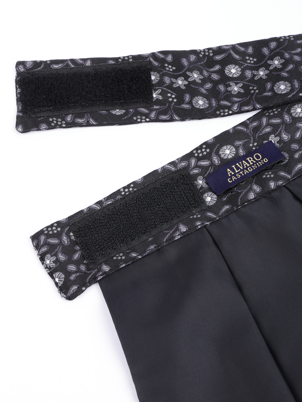 Alvaro Castagnino Men Black & Grey Printed Cravat