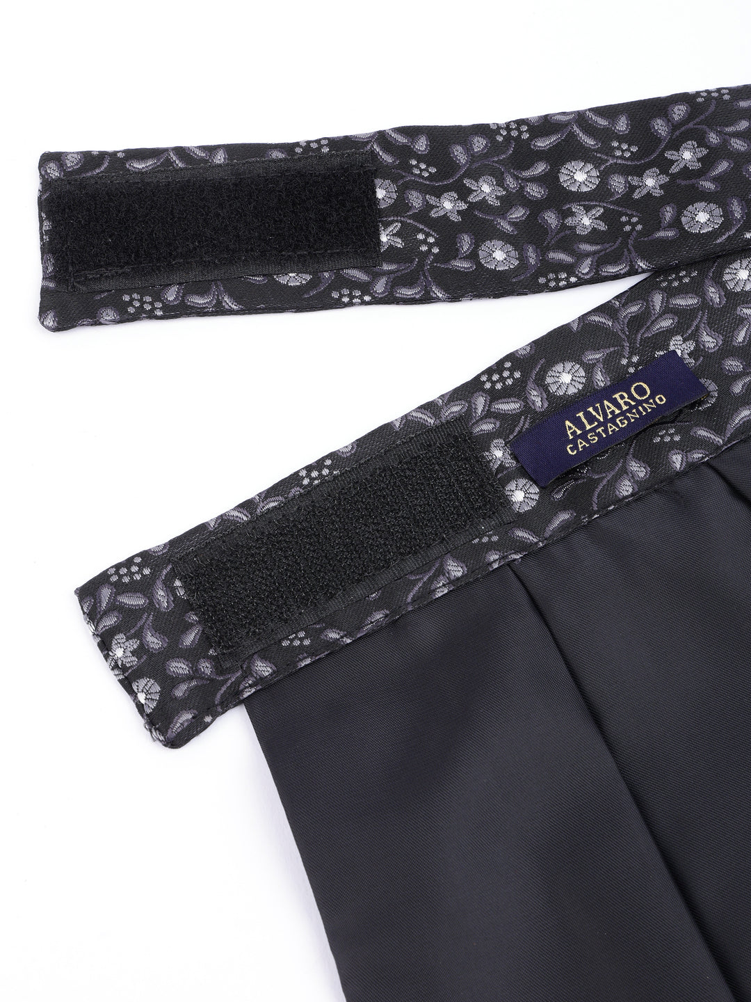 Alvaro Castagnino Men Black & Grey Printed Cravat