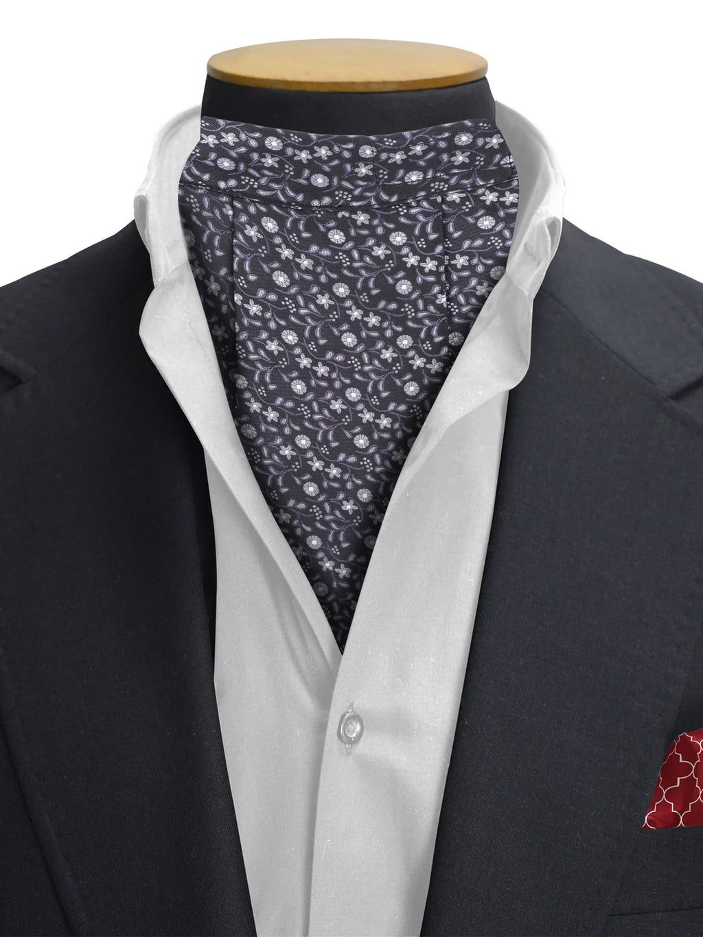 Alvaro Castagnino Men Black & Grey Printed Cravat