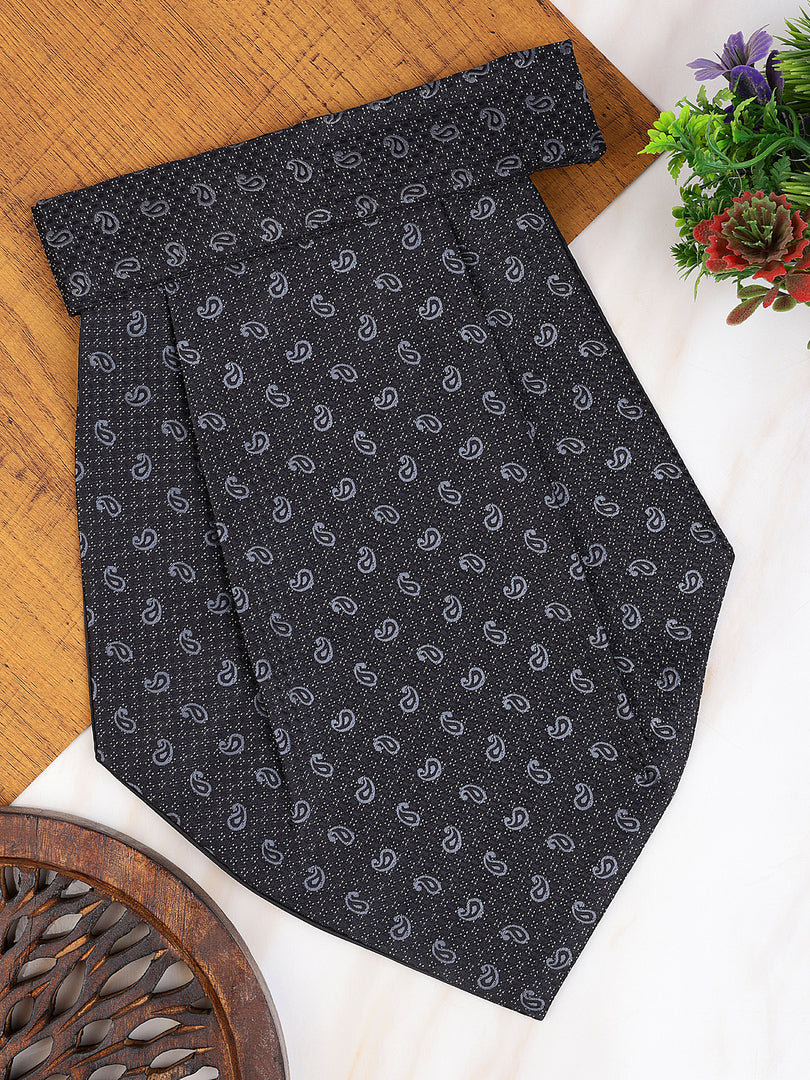 Alvaro Castagnino Men Black & Grey Printed Cravat