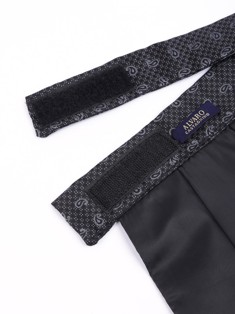 Alvaro Castagnino Men Black & Grey Printed Cravat