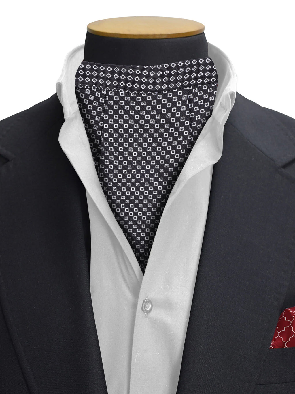 Alvaro Castagnino Men Black & White Printed Cravat