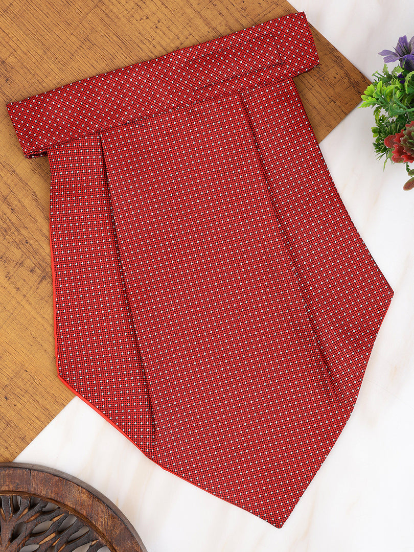 Alvaro Castagnino Men Maroon & White Printed Cravat