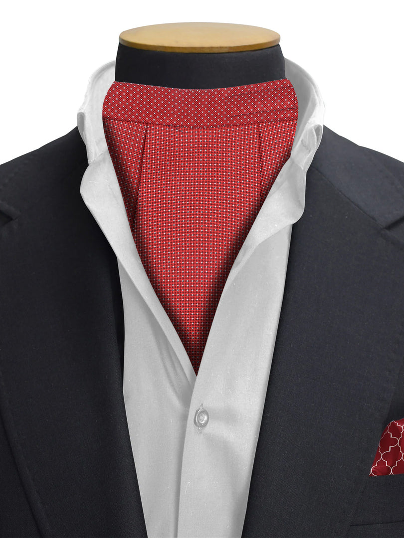 Maroon & White Dotted Pattern Cravat