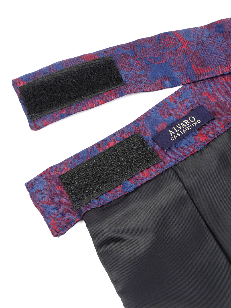 Maroon & Blue Paisley Patterned Cravat