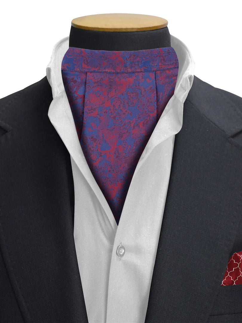 Maroon & Blue Paisley Patterned Cravat