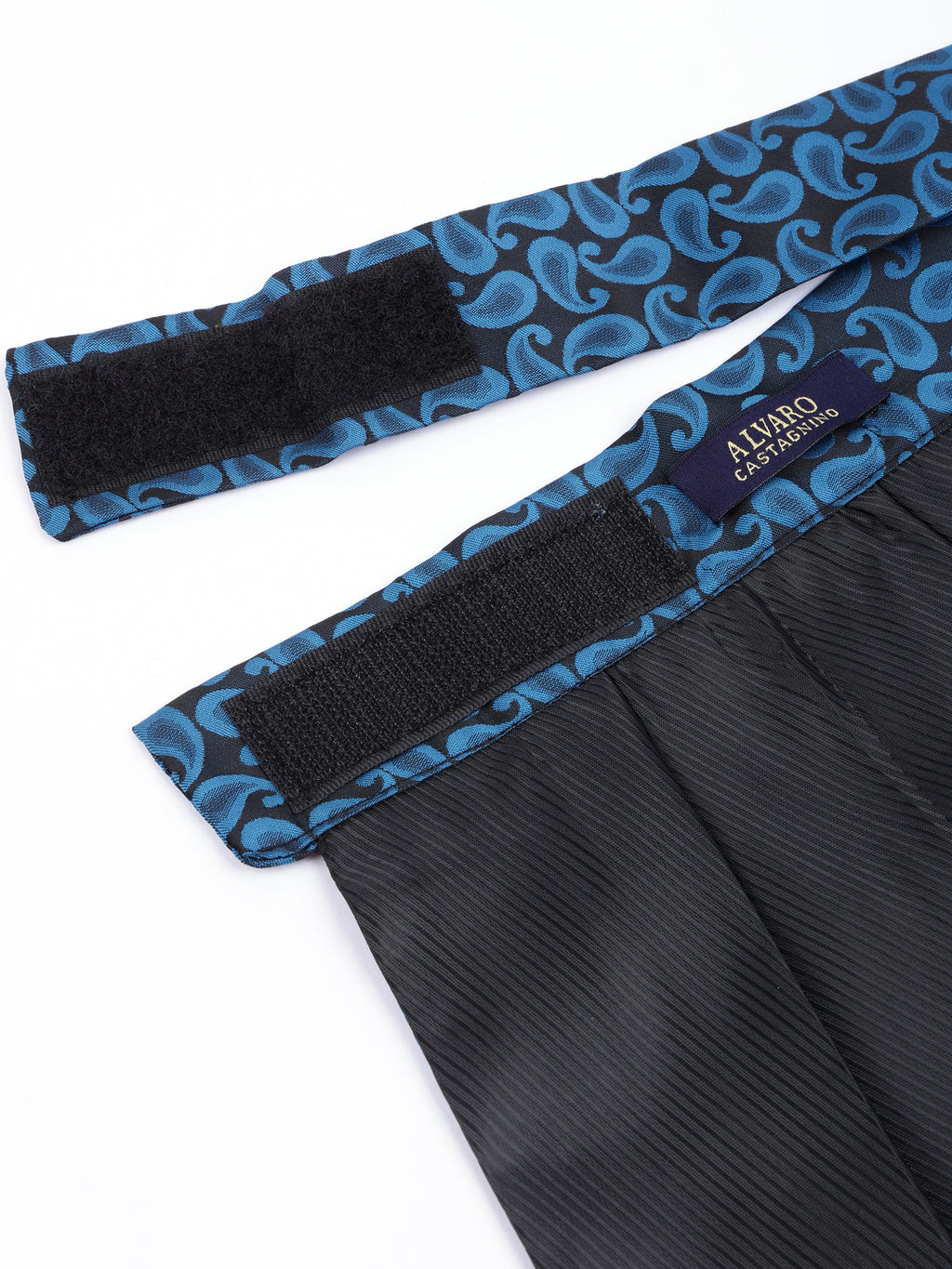 Alvaro Castagnino Men Black & Blue Printed Cravat