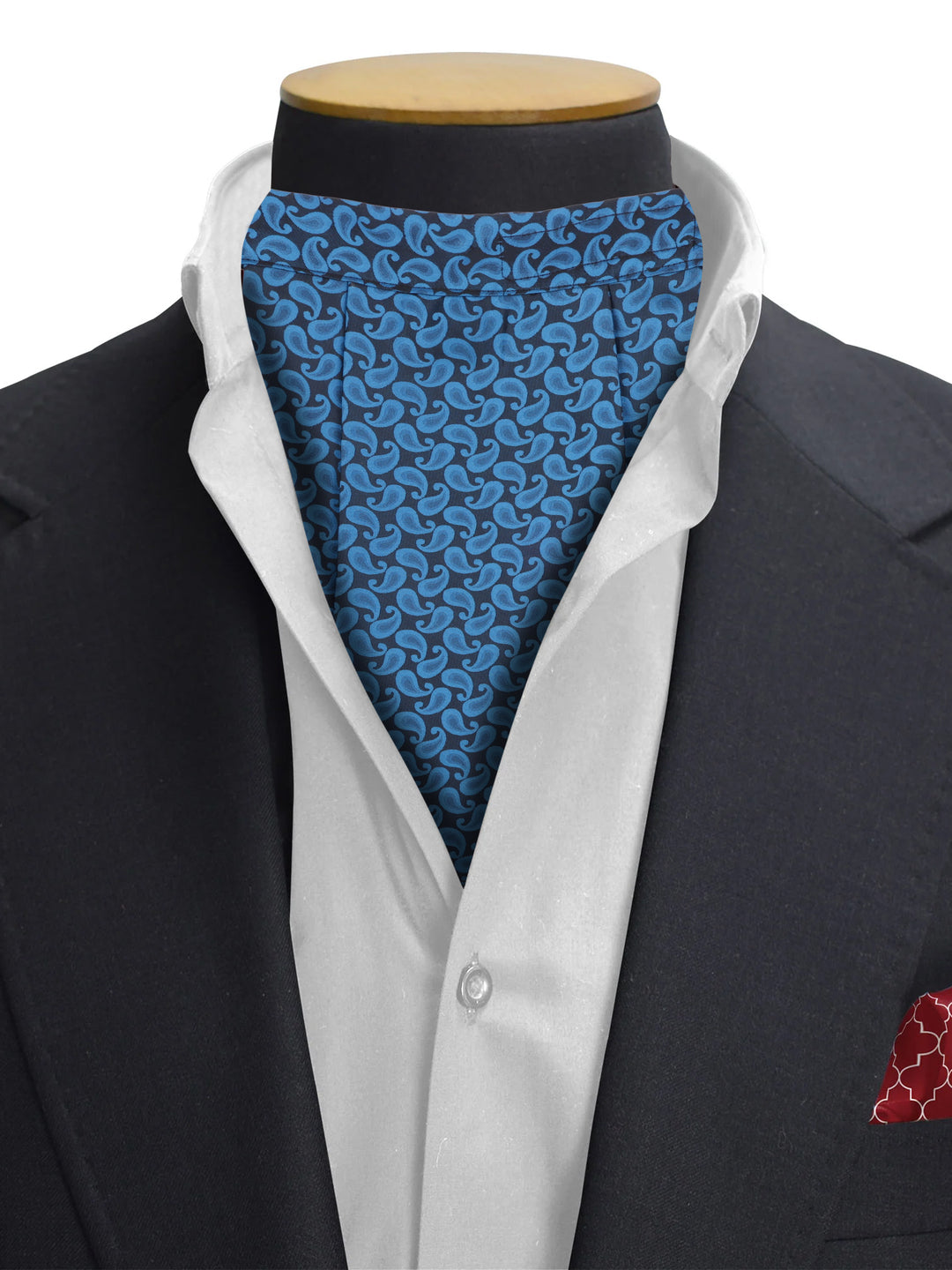 Alvaro Castagnino Men Black & Blue Printed Cravat