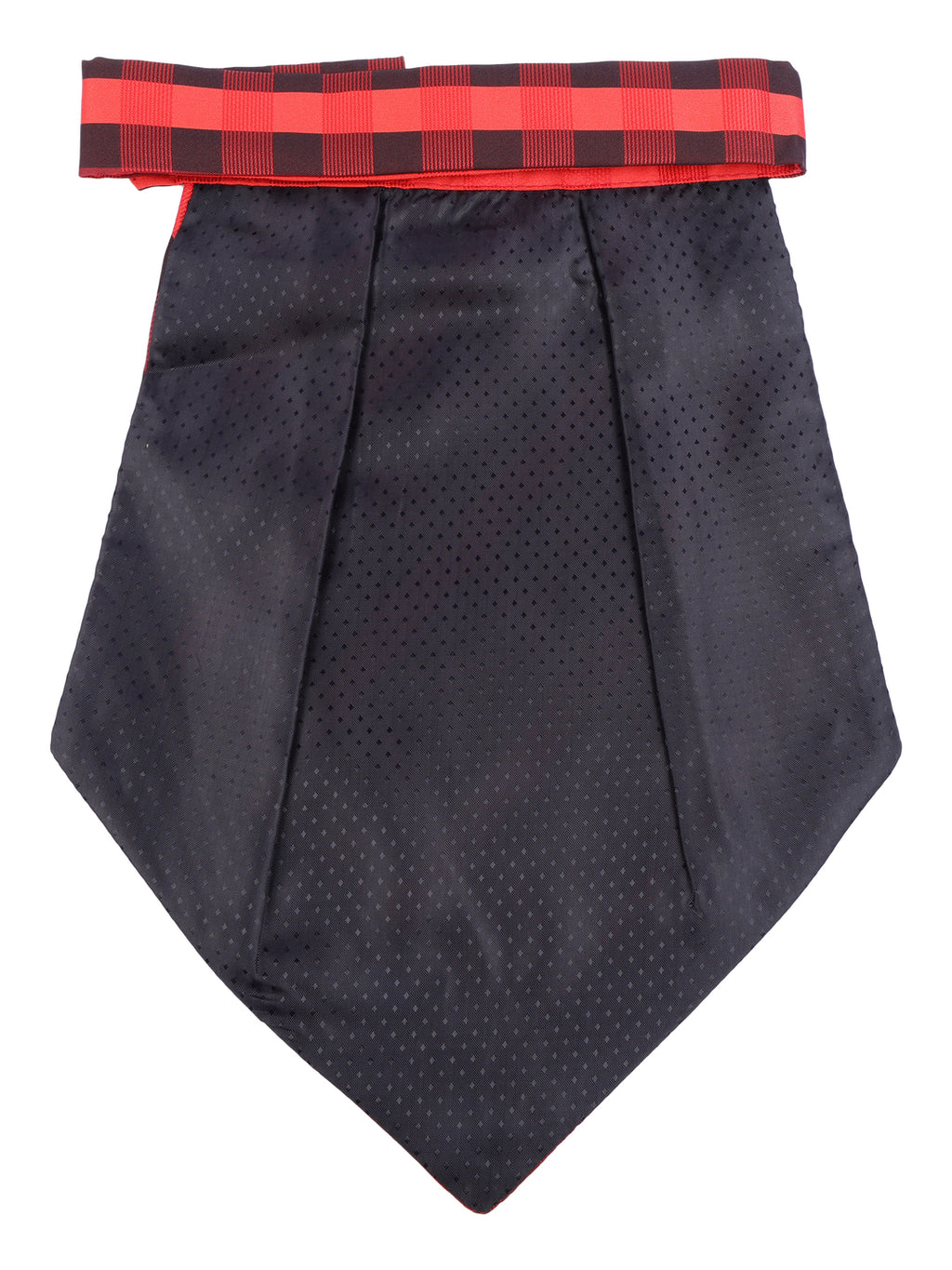 Alvaro Castagnino Men Black & Maroon Checked Cravat