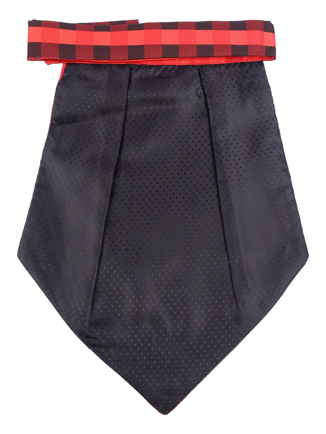 Alvaro Castagnino Men Black & Maroon Checked Cravat