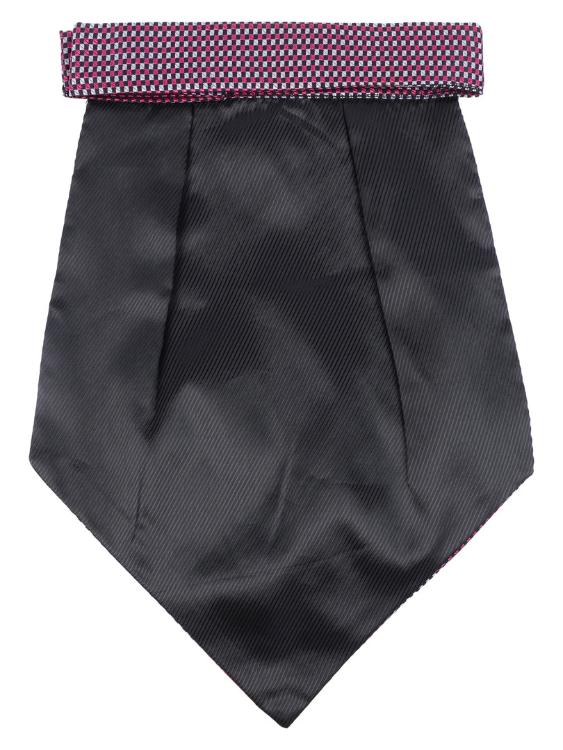Purple Check Patterned Cravat
