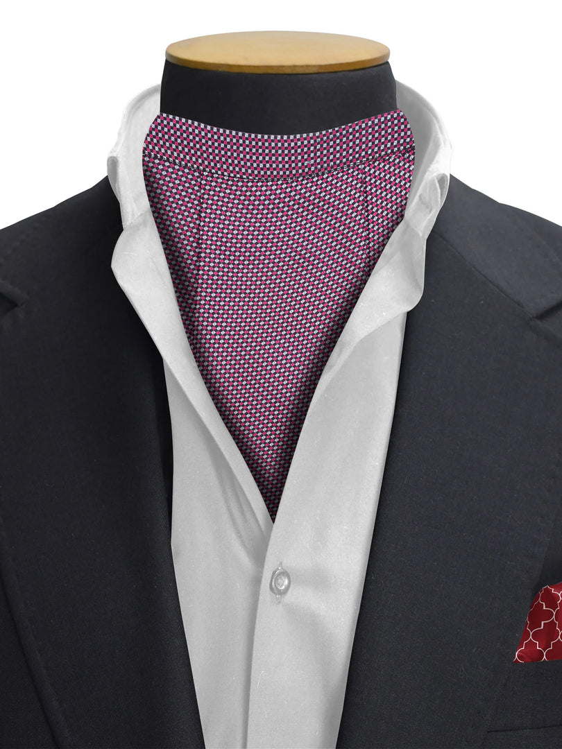 Purple Check Patterned Cravat