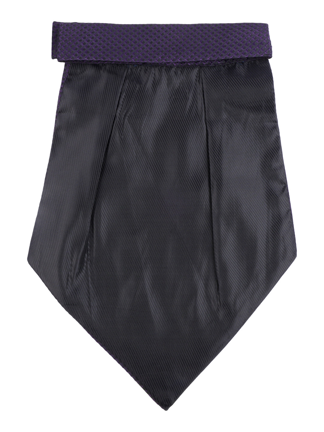 Purple Grid Textured Cravat