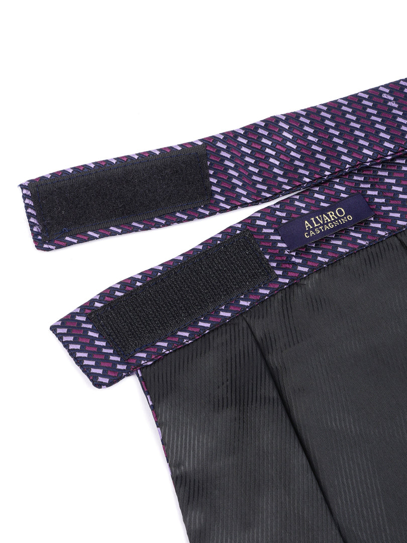 Purple Striped Patterned Cravat