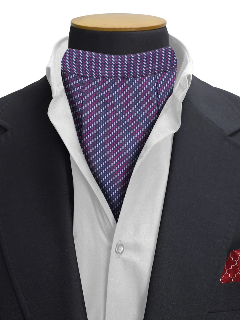 Purple Striped Patterned Cravat