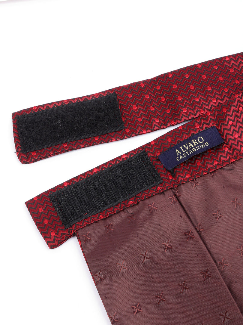 Maroon Zigzag Pattern Cravat