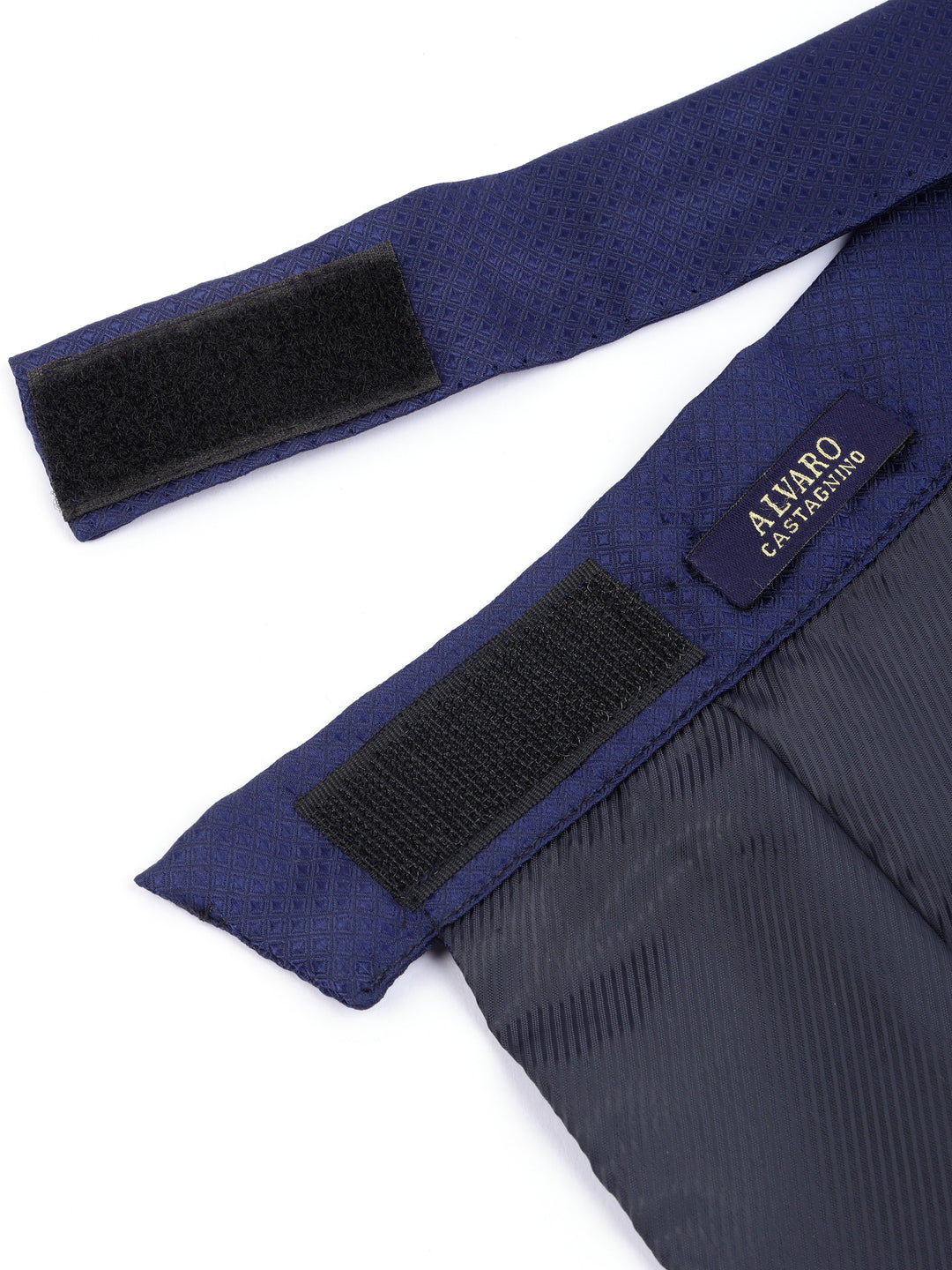 Navy Blue Basket Weave Cravat