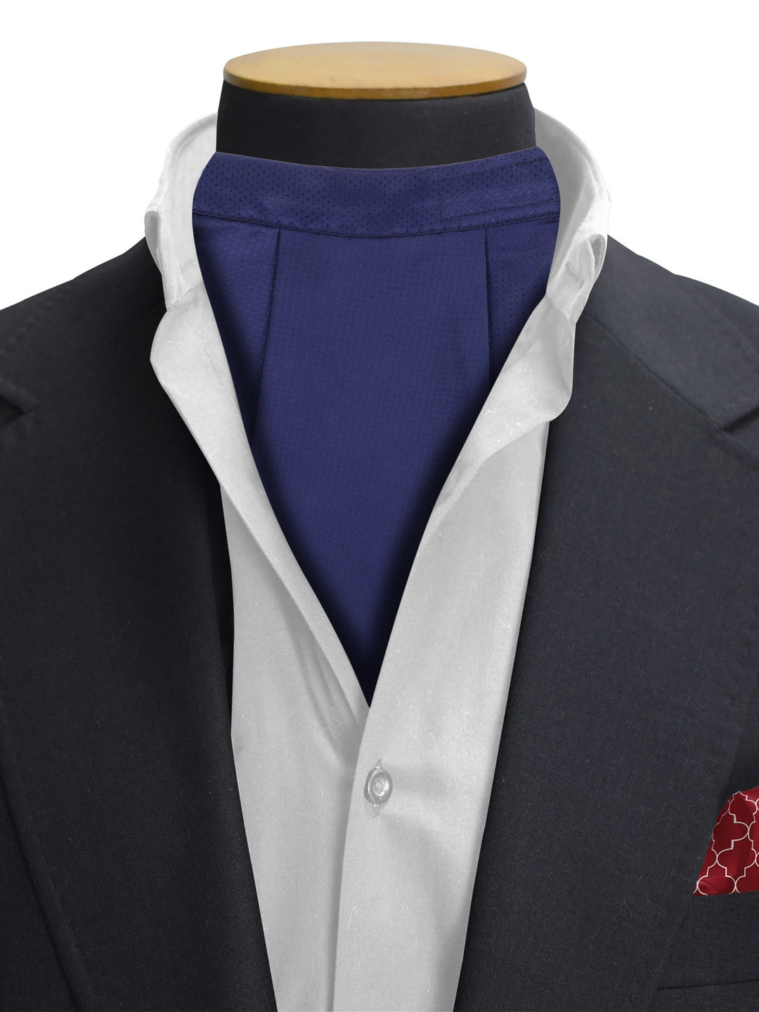 Navy Blue Basket Weave Cravat
