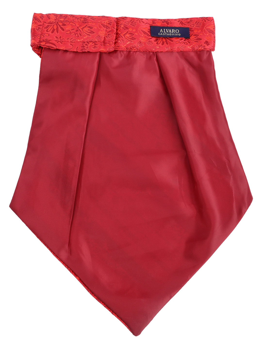 Red Floral Cravat & Pocket Square Set