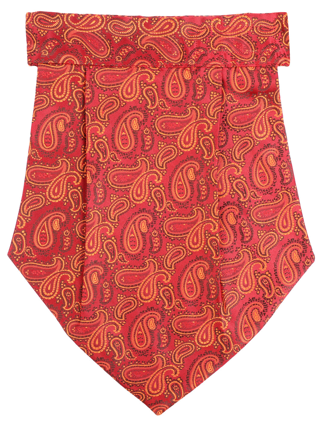 Red & Yellow Paisley Cravat & Pocket Square Set