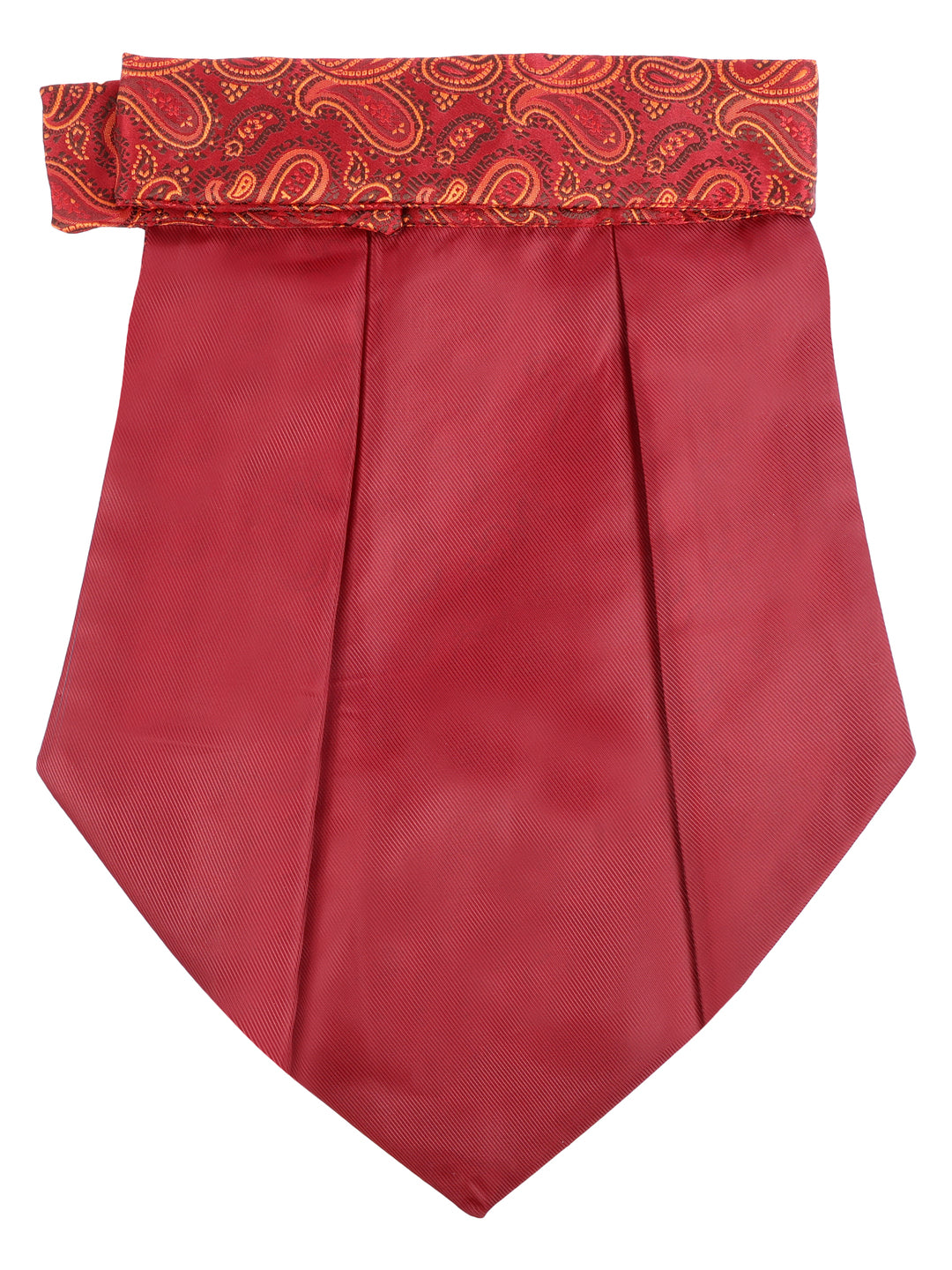 Red & Yellow Paisley Cravat & Pocket Square Set