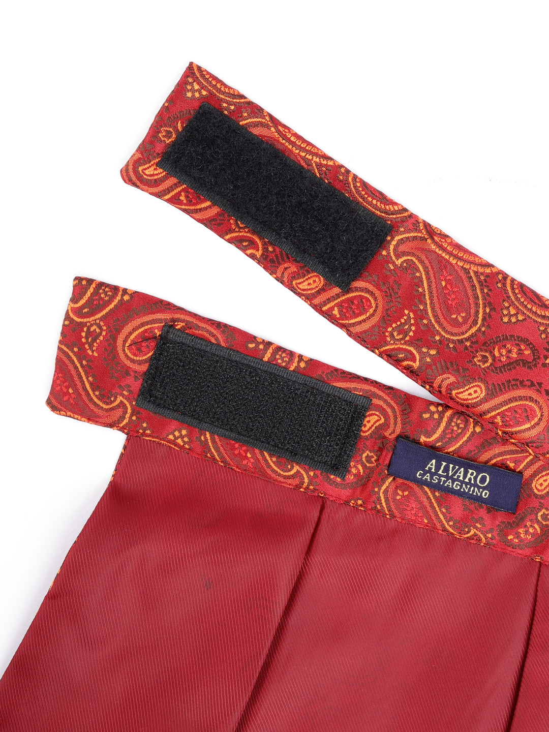 Red & Yellow Paisley Cravat & Pocket Square Set