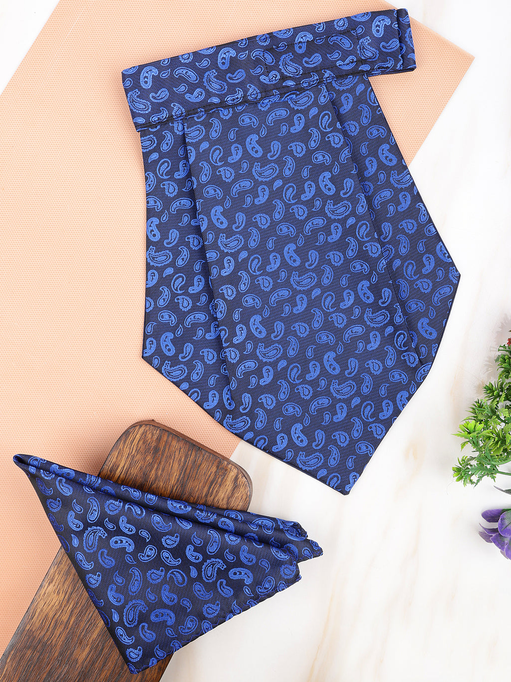 Alvaro Castagnino Men Blue Printed Cravat Hanky