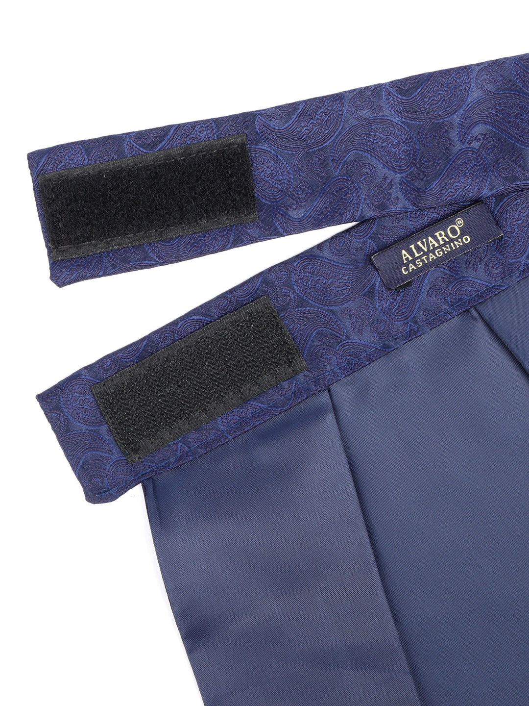 Navy Blue Tonal Paisley Cravat & Pocket Square Set