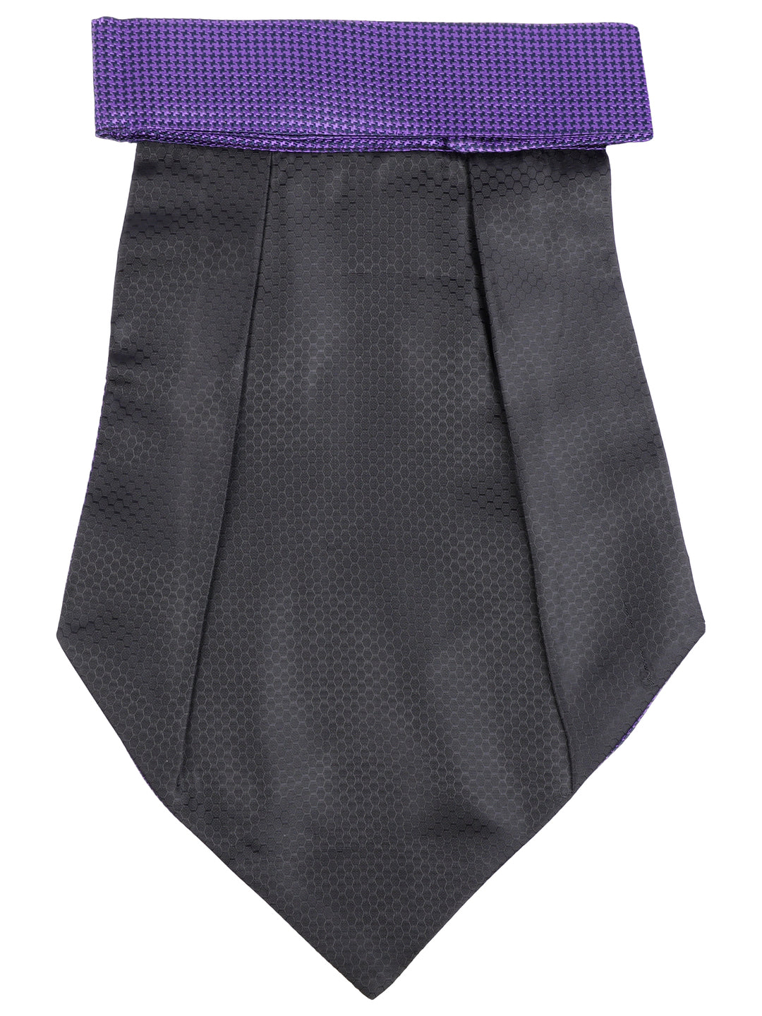 Purple  Weave Textured Cravat & Pocket Square Set