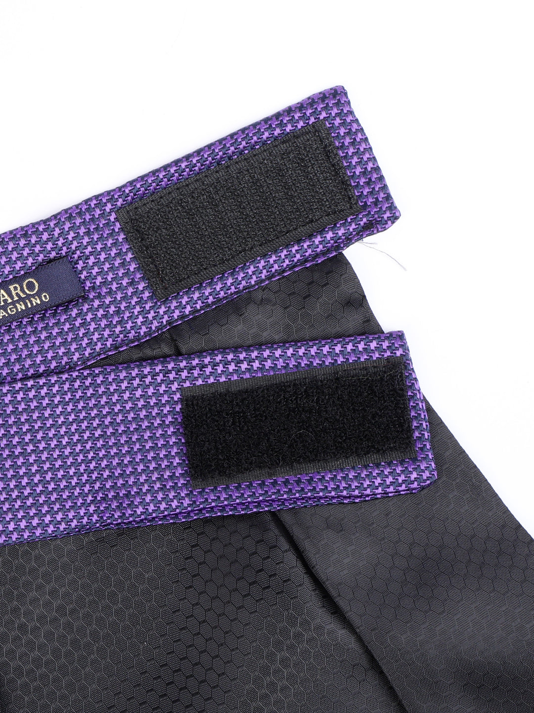 Purple  Weave Textured Cravat & Pocket Square Set