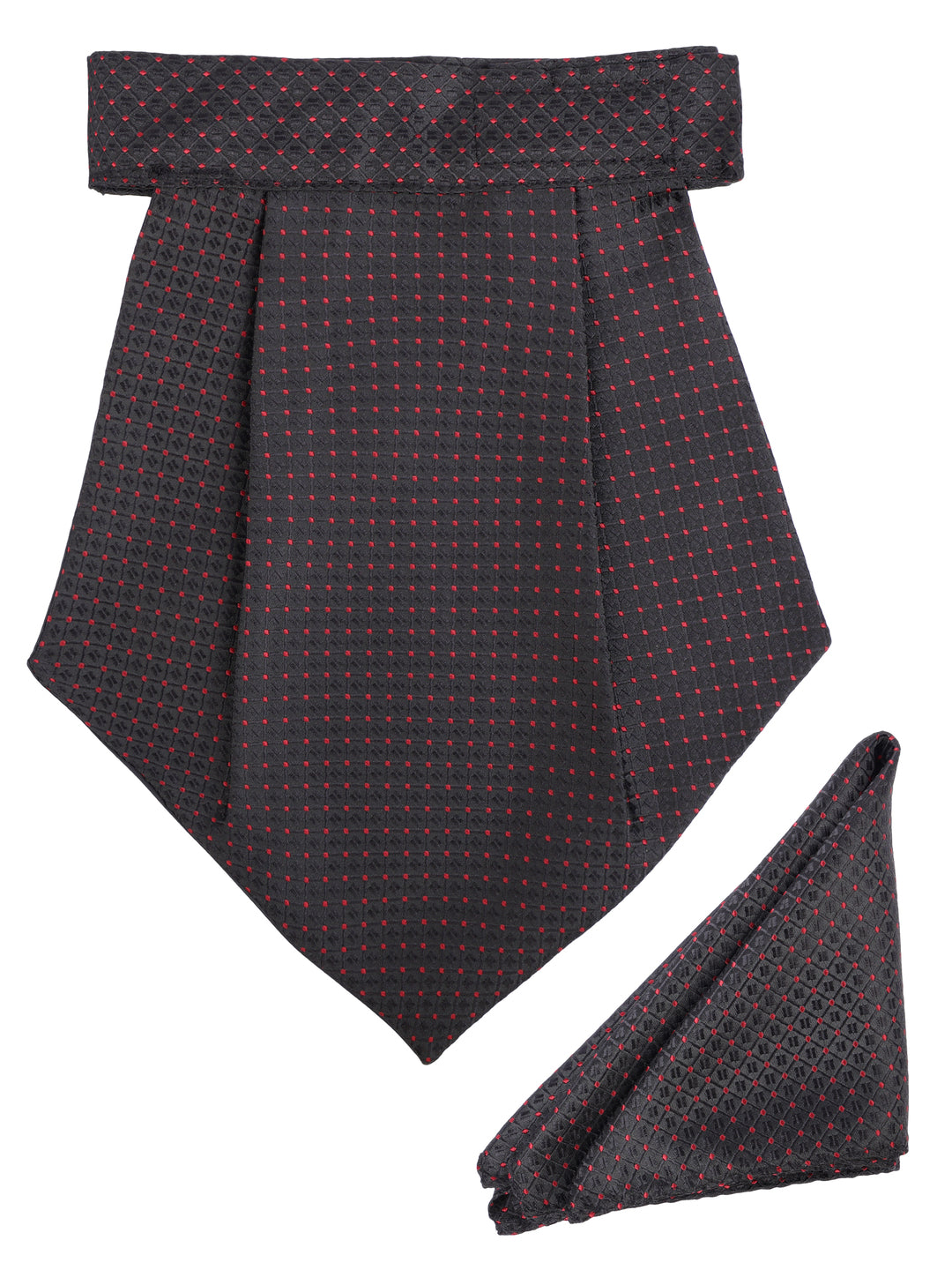 Alvaro Castagnino Men Black & Maroon Printed Cravat Hanky