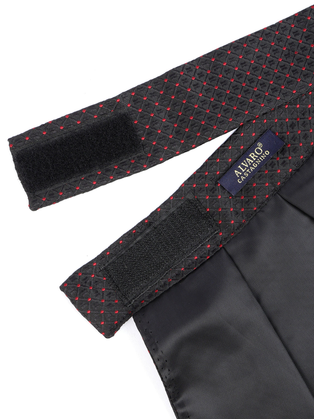 Alvaro Castagnino Men Black & Maroon Printed Cravat Hanky